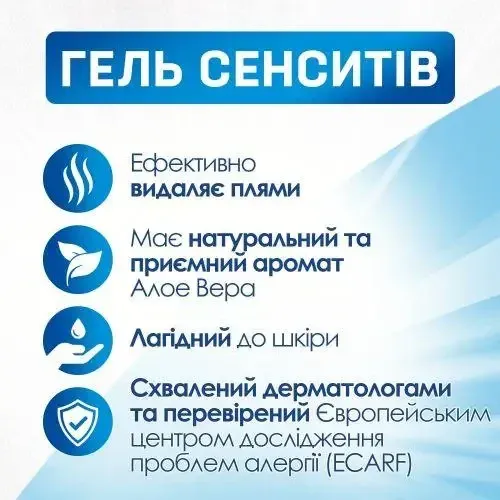 PERSIL Гель для стирки Sensitive 20 циклов стирки, 1 л Львов - изображение 4