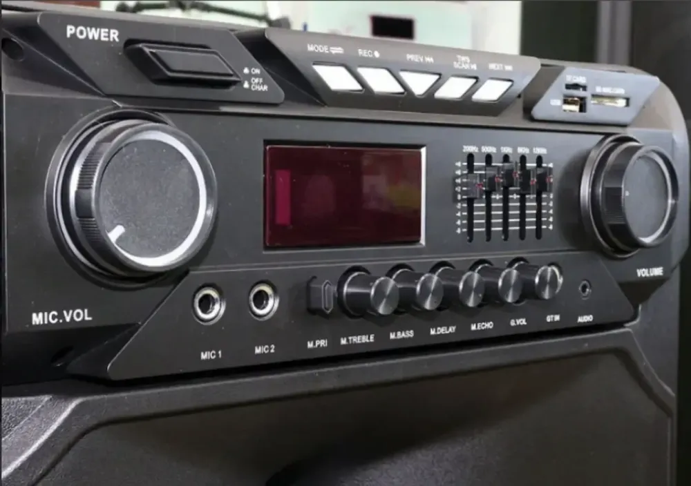 Акустична переносна колонка ZXX-1011 800Вт 15" 45х72х36см USB/SD/FM/BT/2MIC/ДУ Одеса - фото 4