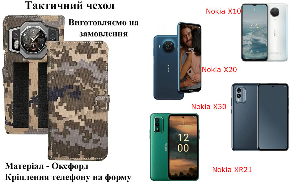 Тактический чехол для Meizu M8, M8 lite, M8 Note, крепится к снаряжению на липучке Киев - изображение 1