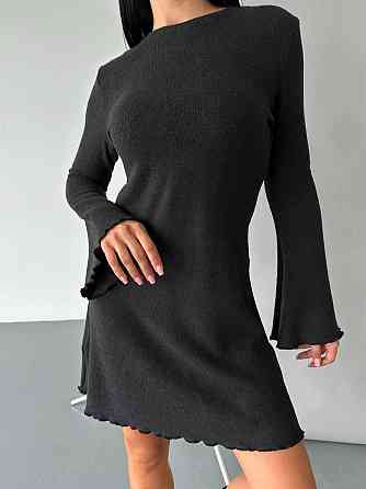 Женское базовое платье качественное и плотное рубчик-анкора Турция (не просвечивает) Одесса