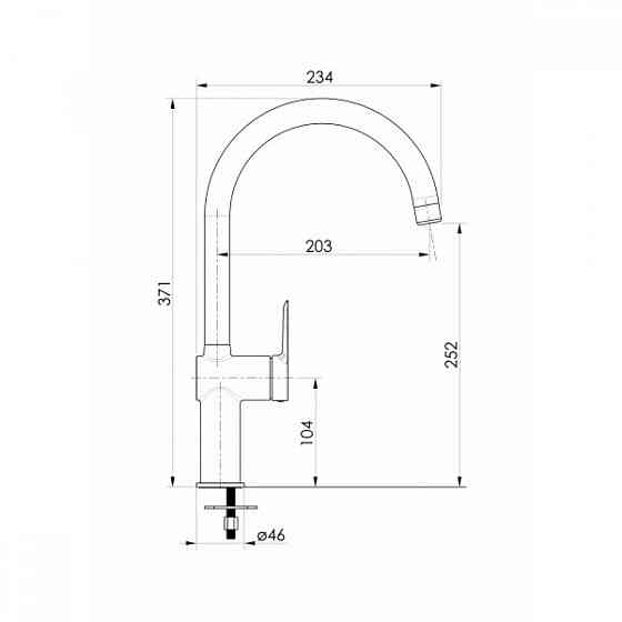 Змішувач для кухні VOLLE LIBRA  de la noche чорний 1521.110104 Київ