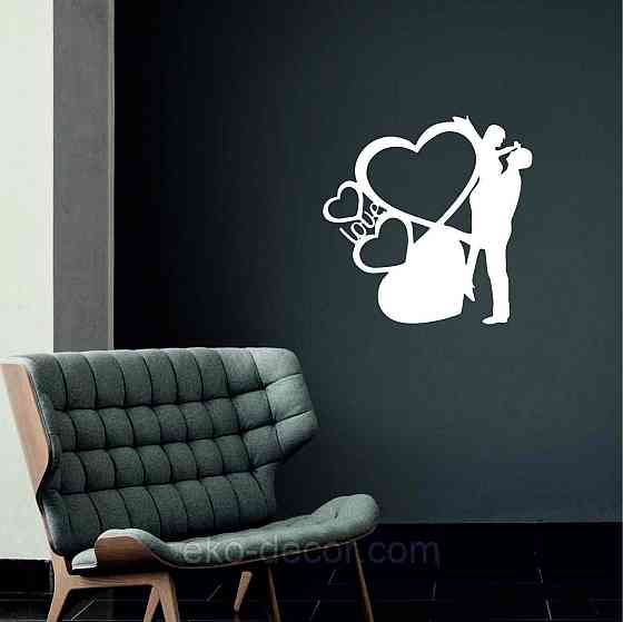 Декоративное настенное Панно «Любовь», Декор на стену 90*90 см, Белый Киев