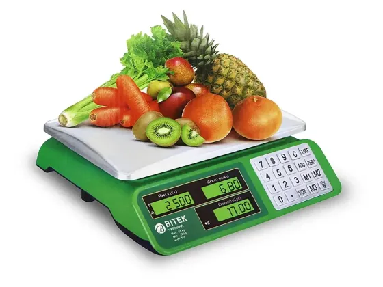 Ваги електронні торгові 55кг 4В металеві кнопки BITEK YZ-982S 9446 Одеса