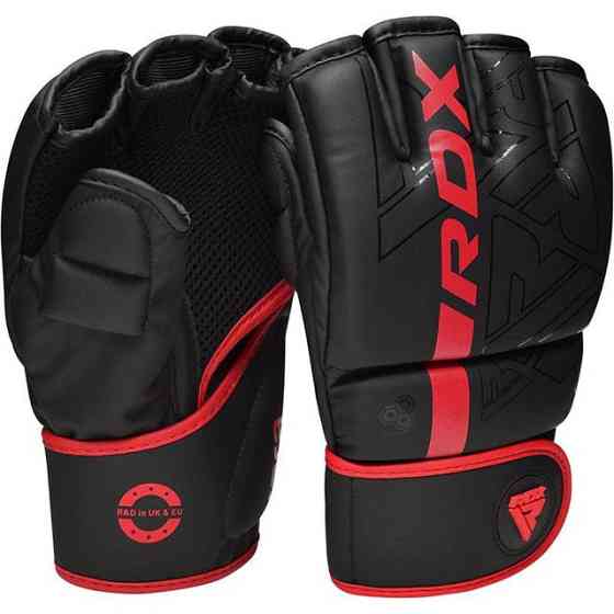 Рукавиці ММА RDX F6 KARA Matte Red L (капа в комплекті) Кам'янське
