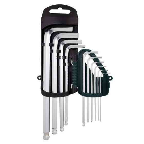 Набір ключів Г-подібних довгих з шаром 6-граних, 10пр. (1.27, 1.5, 2, 2.5, 3-6, 8, 10мм) ROCKFORCE RF-5102LB Одеса