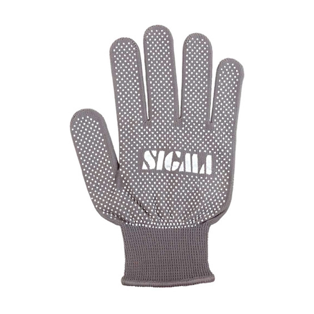 Рукавиці трикотажні з точковим ПВХ-покриттям р8 Мікроточка (сірі) КРАТНО 12 парам SIGMA (9442911) Київ - фото 5