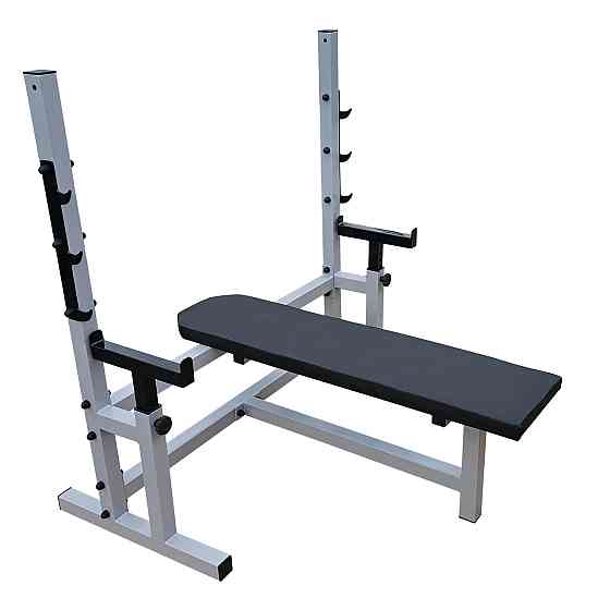 Лавка горизонтальна професійна для жиму зі страховкою 50 на 50 мм Київ