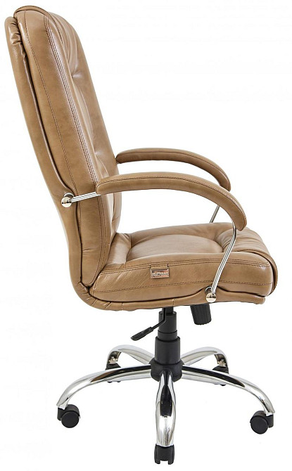 Офісне Крісло Керівника Richman Alberto Titan Cream Хром М2 AnyFix Кремовий Київ - фото 3