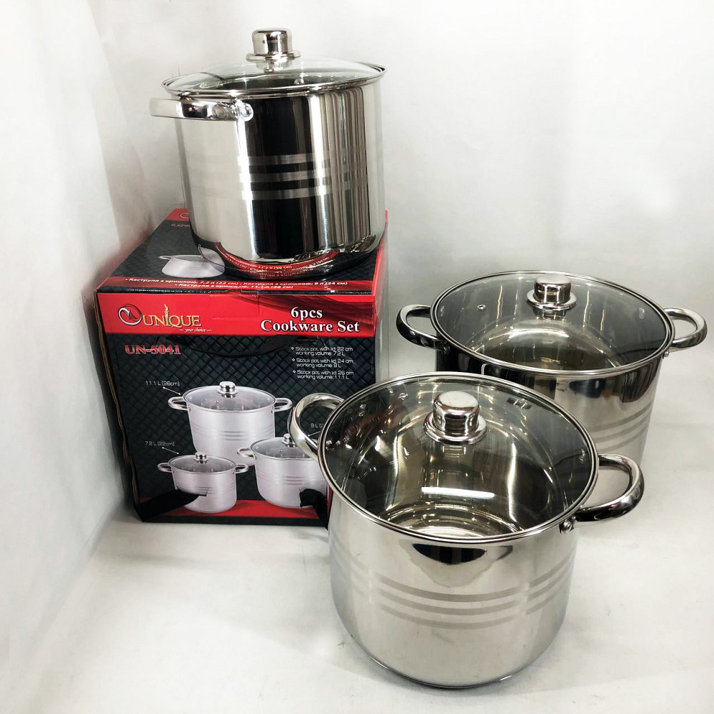 Збірний набір каструль, Комплект металевих каструль Набір для електроплити RJ-63 Львів - фото 10