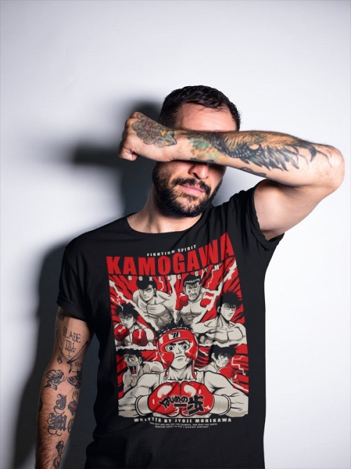 Футболка аниме Аниме Боксинг Хаджиме Но оверсайз (S/M/L) Черний AnimeJ0293 Днепр - изображение 3