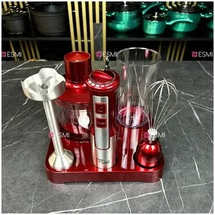 Погружний ручний блендер 6в1 1500Вт на підставці Zepline ZP-118, Чаша подрібнювача 500 мл Червоний Одеса - фото 6