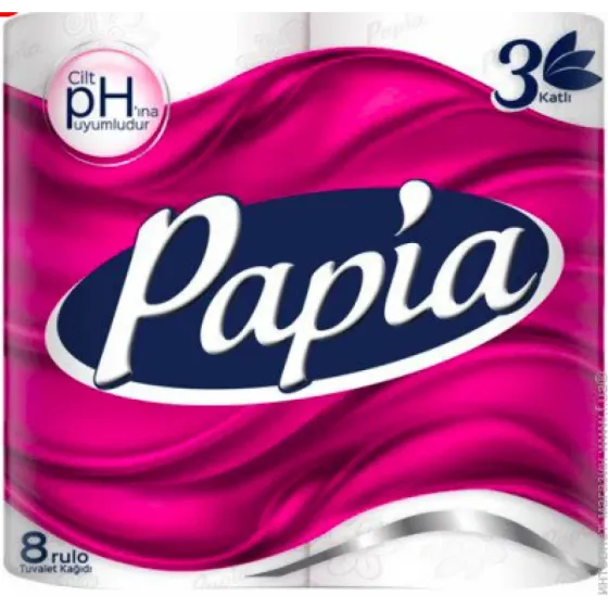 Туалетний папір PAPIA тришаровий 8 шт. Львів