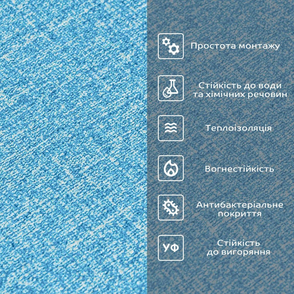 Самоклеючі шпалери 2800х500х1,5мм Блакитний з білим YM-03 BLUE WHITE SW-00001326 Київ - фото 4