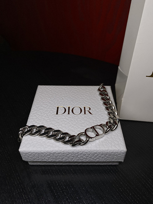 Цепь-подвеска и браслет Диор, посеребрение (можно по отдельности) Одесса - изображение 3