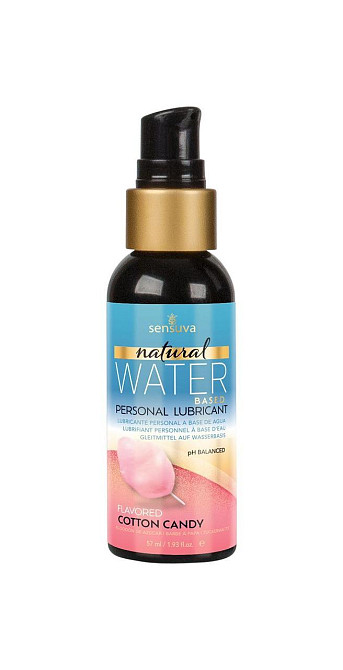 Змазка на водній основі Sensuva Natural Water-Based Cotton Candy (57 мл) без гліцерину та парабенів Sex Aura Київ - фото 1