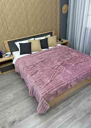 Плед-покривало смужка Шарпей 210х220 см (+-10см) Ліловий (87-198) Київ