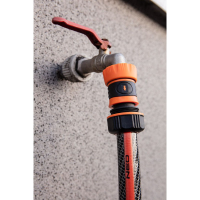 Конектор для шланга Neo Tools для шланга 1/2&quot;, з аквастопом, двокомпонентний (15-721) Вінниця - фото 3