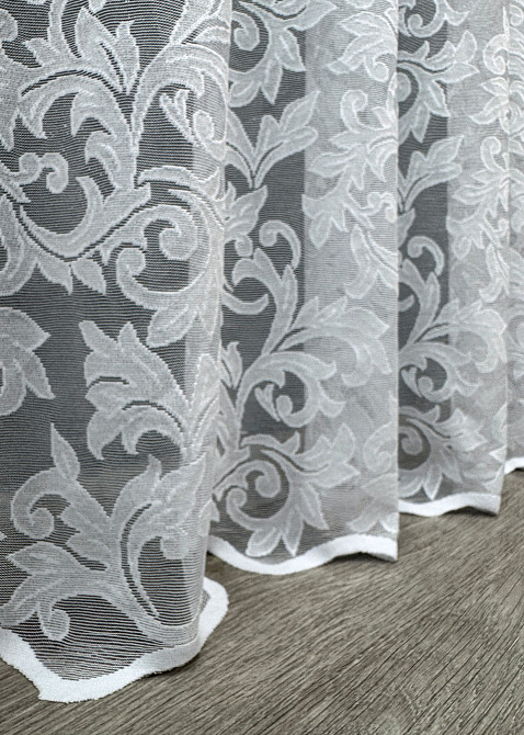 Тюль VR-Textil 639т Жаккард Премиум Белый 300х270 см (42-0355) Киев - изображение 8