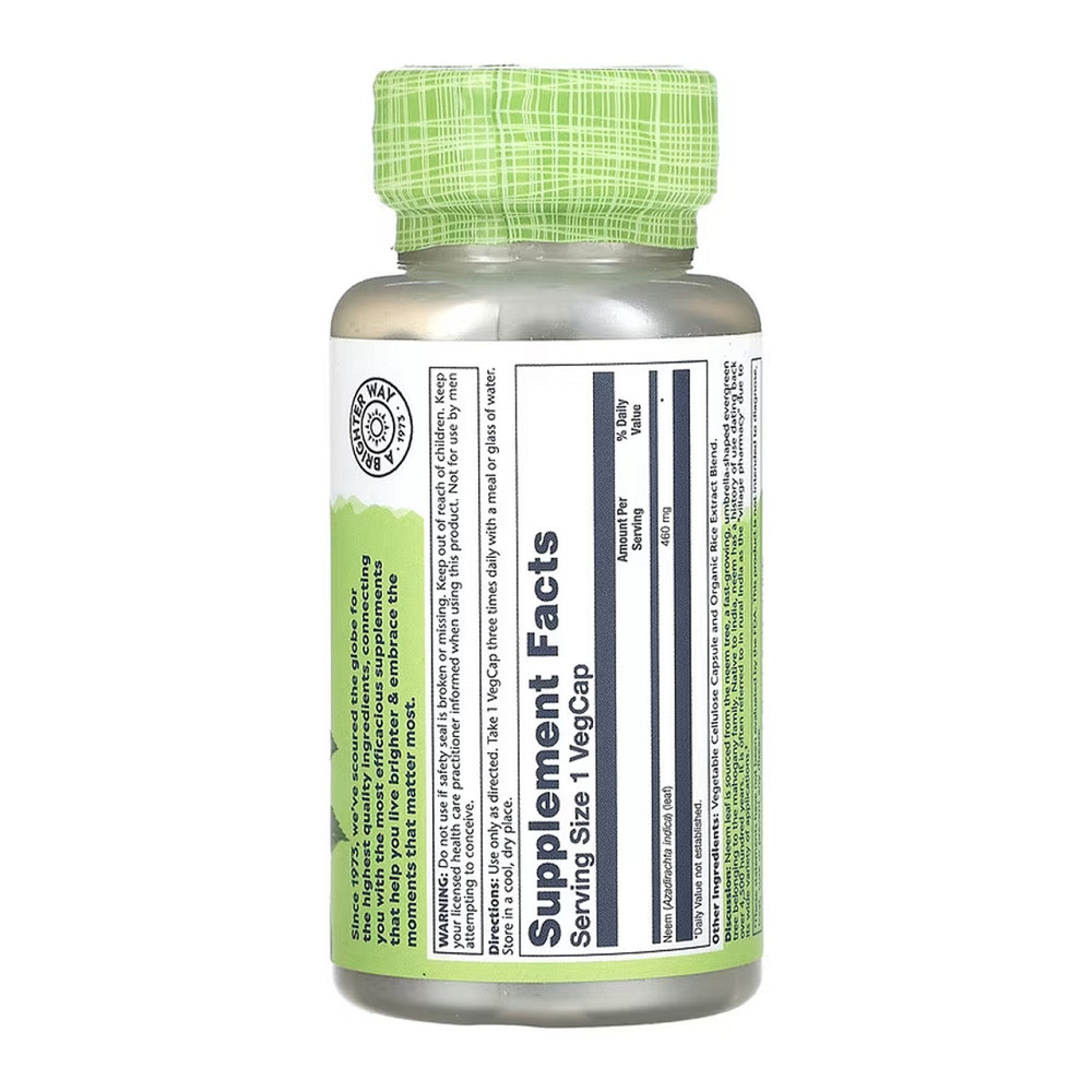 Ним Solaray Neem Leaf 460mg 100 вег капс Киев - изображение 2