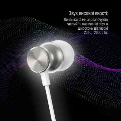 Навушники ColorWay 3.5 mm Wired Earphone UrbanBeat White (CW-WD03WT) Вінниця