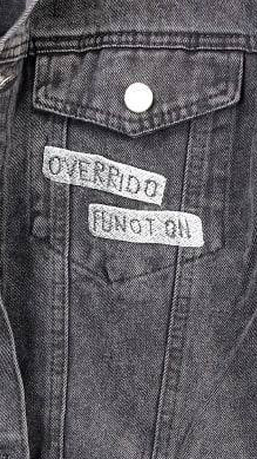 Джинсовая куртка женская оверсайз с надписью р 42-48 Серый Харьков - изображение 3