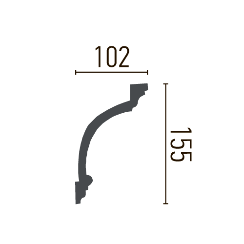 Карниз полиуретановый гладкий Gaudi Decor P 133 Днепр