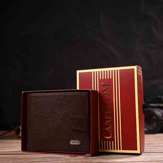 Практичный горизонтальный кошелек для мужчин из натуральной кожи флотар (CANPELLINI) Киев