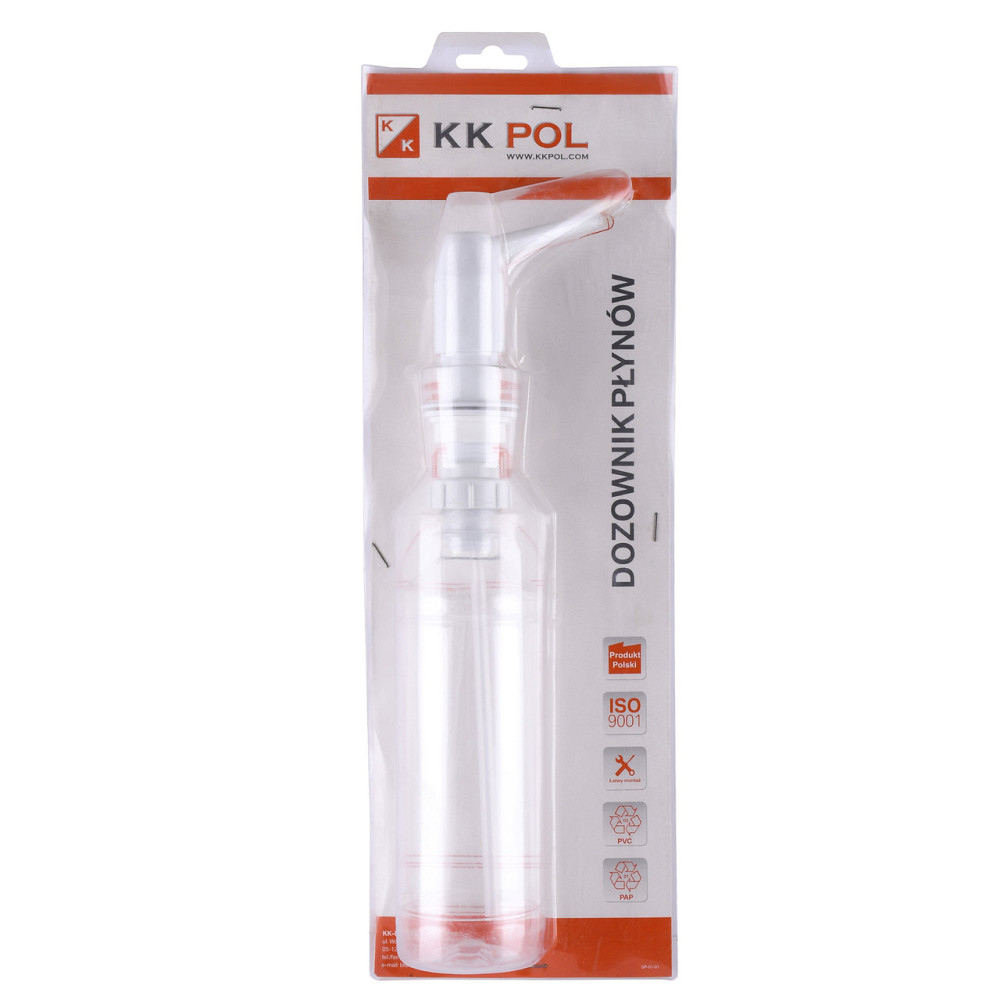Дозатор жидкости 0,5л, K.K.POL, DP0/600, ф21мм, белый (000016299) Киев - изображение 1