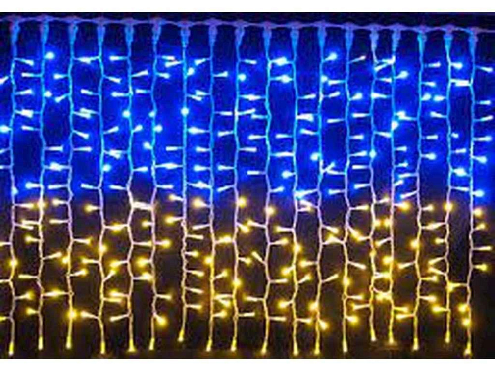Гирлянда-шторка 420LED мульти 2,4*1,2м светодиодная Флаг Украины ТМ TLT Киев - изображение 1