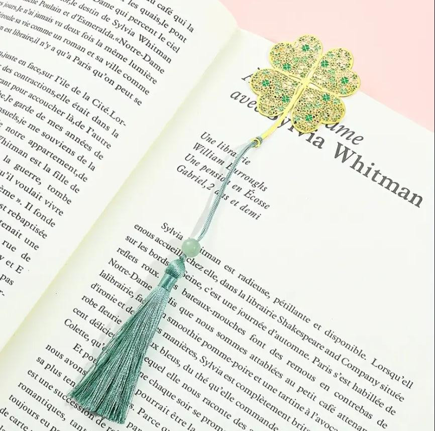 Кольорова Металева Закладка з Чотирьохлистою Конюшиною та китицею у коробці. Оригінальна закладка. П Київ - фото 3