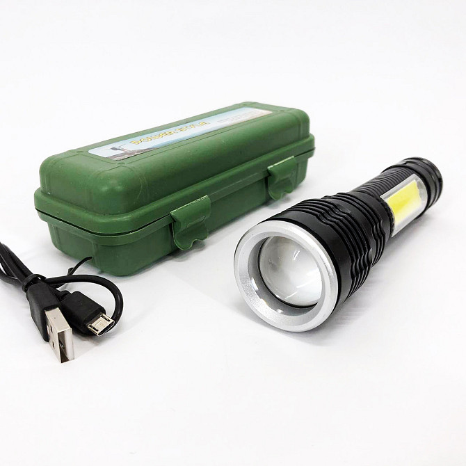 Перезаряжаемый ручной фонарь Police BL-T630S-XPE+COB, Тактический фонарь на аккумуляторе с юсб BH-55 Львов - изображение 9