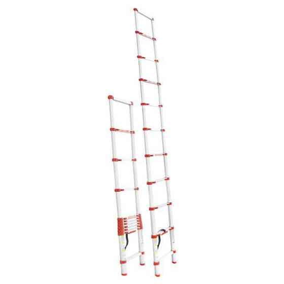 Драбина алюмінієва, телескопічна, 10 сход., 3,20 м, 150 кг INTERTOOL LT-3032 Киев