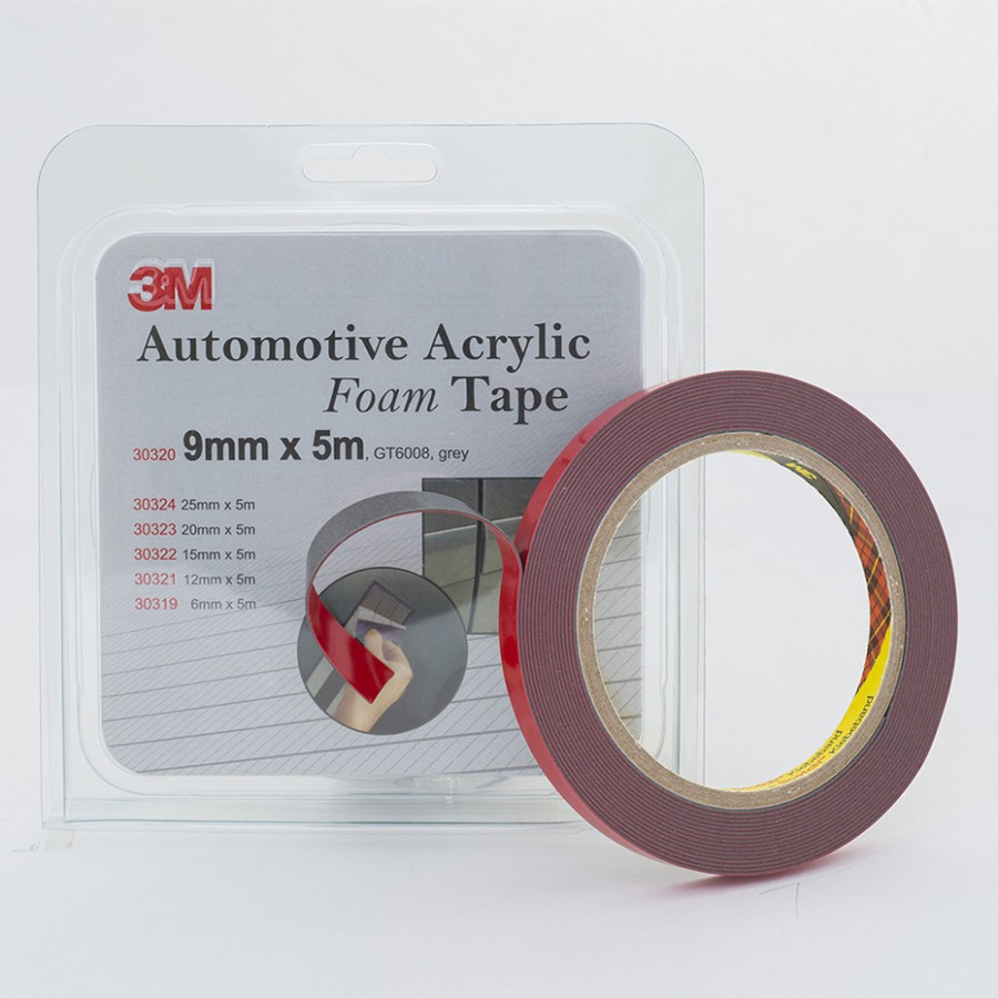 Скотч двосторонній 9мм х 5м 3M GT6008F "Foam Tape" (ціна за уп.-2шт) темно сірий, 32320 Київ - фото 1