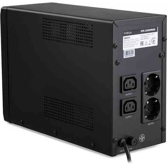 Джерело безперебійного живлення Vinga VPE-1500PRM2 1500ВА / 900 Вт з LED-індикацією у металевому корпусі Киев
