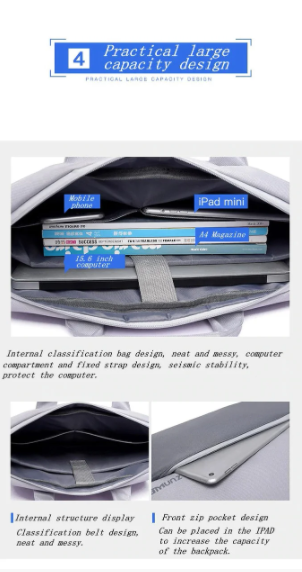 Сумка для ноутбука Zunwei Y09 15,6" Вінниця - фото 6