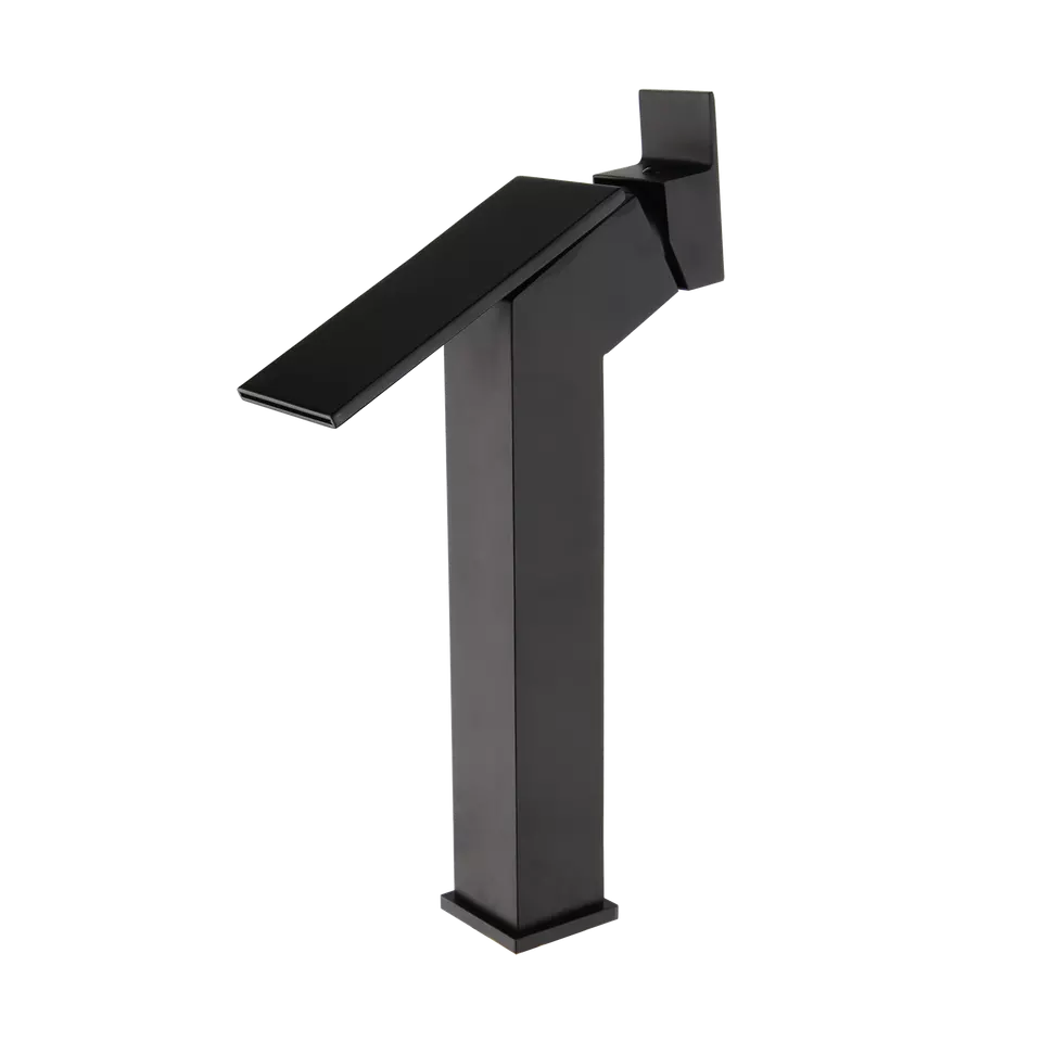 Змішувач матовий у ванну для умивальника, кран одноважільний з латуні для холодної та гарячої води Чорний Кам'янець-Подільський - фото 5