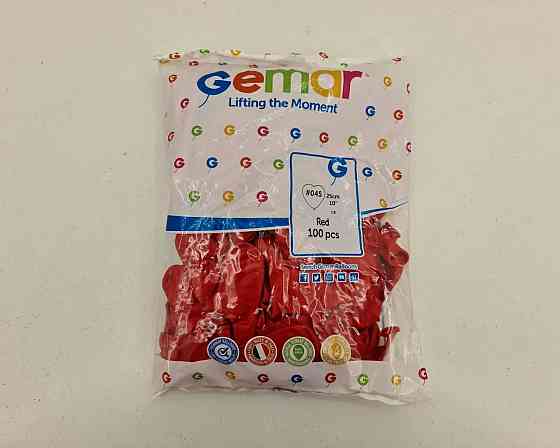 Повітряні кулі серце 10" (25 см) червоне пастель 100 шт (1 пач.) Харків