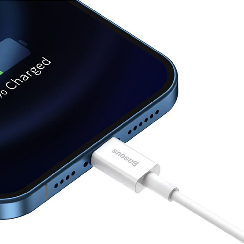 Кабель Baseus Superior Series Fast Charging Data Cable USB to iP 2.4A 2m White Одесса - изображение 7