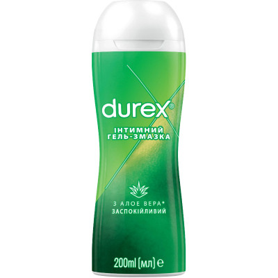 Інтимний гель-змазка Durex Play Massage 2 in 1 with Aloe Vera з алое вера для масажу (лубрикант) 200 мл (4820108005310) Вінниця - фото 1