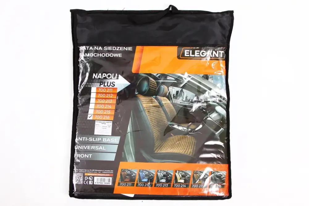 Накидка на сидушку Elegant Napoli передняя черный (2 шт. с подголовниками) Винница - изображение 2