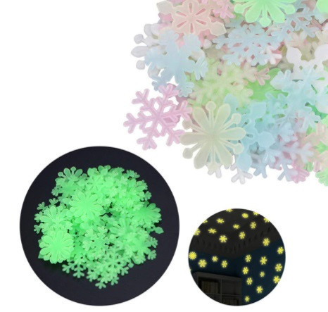 Снежинки новогодние пластиковые 48 штук 3 см разноцветный Киев - изображение 1