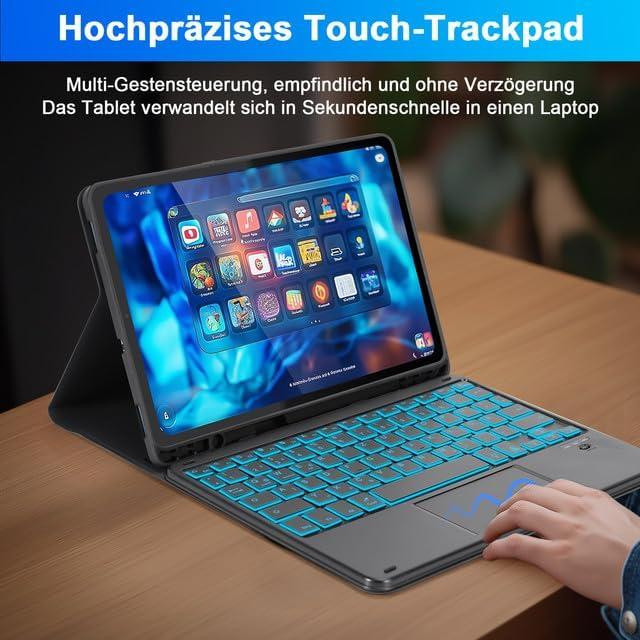 Фирменный чехол-книжка ROOFEI с Bluetooth клавиатурой для планшета Samsung Galaxy Tab S8 2022/ S7 2020 11 дюймов Днепр - изображение 7