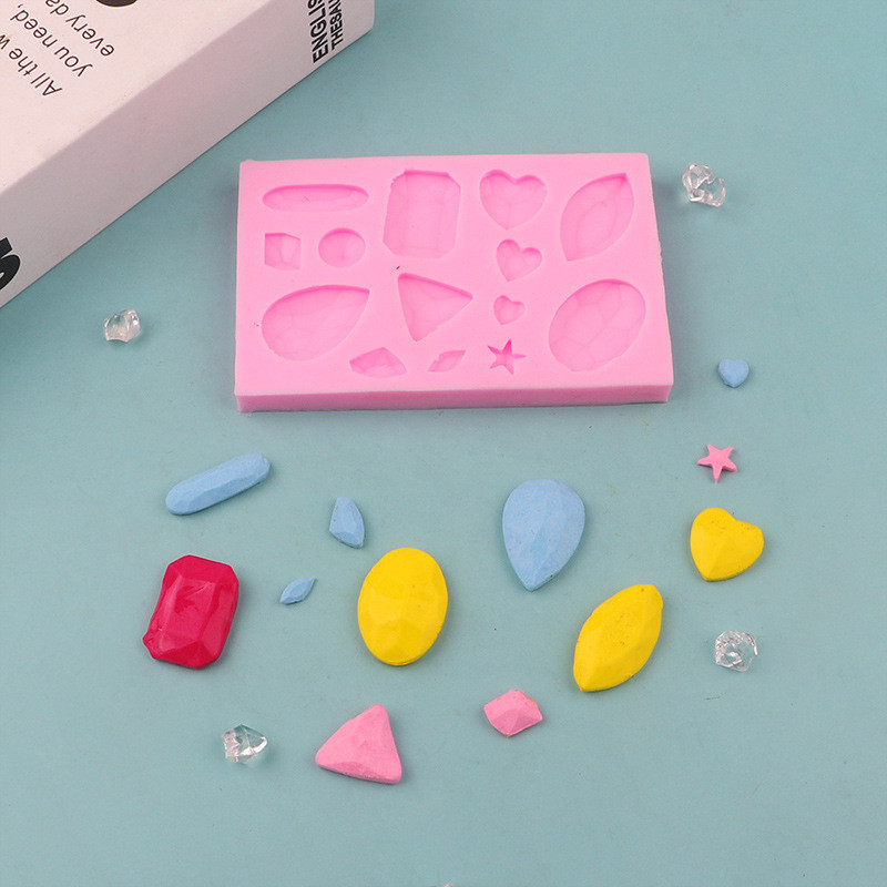 Молд силиконовый Бриллианты 96 на 63 мм розовый Киев - изображение 7