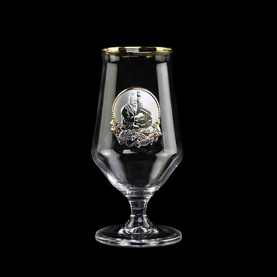 Набір для пива “КОЗАЦЬКИЙ” 6 келихів 470 мл, кришталь, золото Рівне