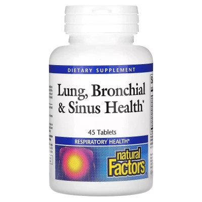 Витаминно-минеральный комплекс Natural Factors Здоровье дыхательных путей, Lung, Bronchial & Sinus Health, 45 таблет (NFS-03504) Винница - изображение 1