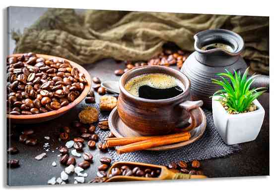 Картина полотно у вітальню / спальню  Запашна кава    MLP_331 ( 60х30см ) 80х160см Київ