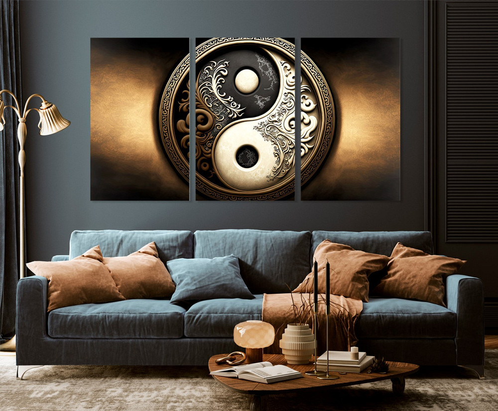 Модульная картина в гостиную / спальню  Інь-Янь   ART-102_3A 100х180 см Киев - изображение 3