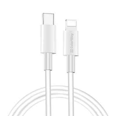 Дата кабель USB-C to Lightning 1.0m 3A white ColorWay (CW-CBPDCL032-WH) Вінниця