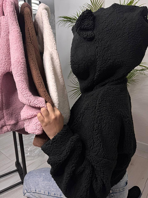 Женская теплая плюшевая худи с ушками турецкий мягкий мех Одесса - изображение 9