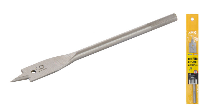 Свердло для дерева MASTERTOOL пір'яне 16х152 мм 6-гранний хвостовик 12-0160 Рівне - фото 1